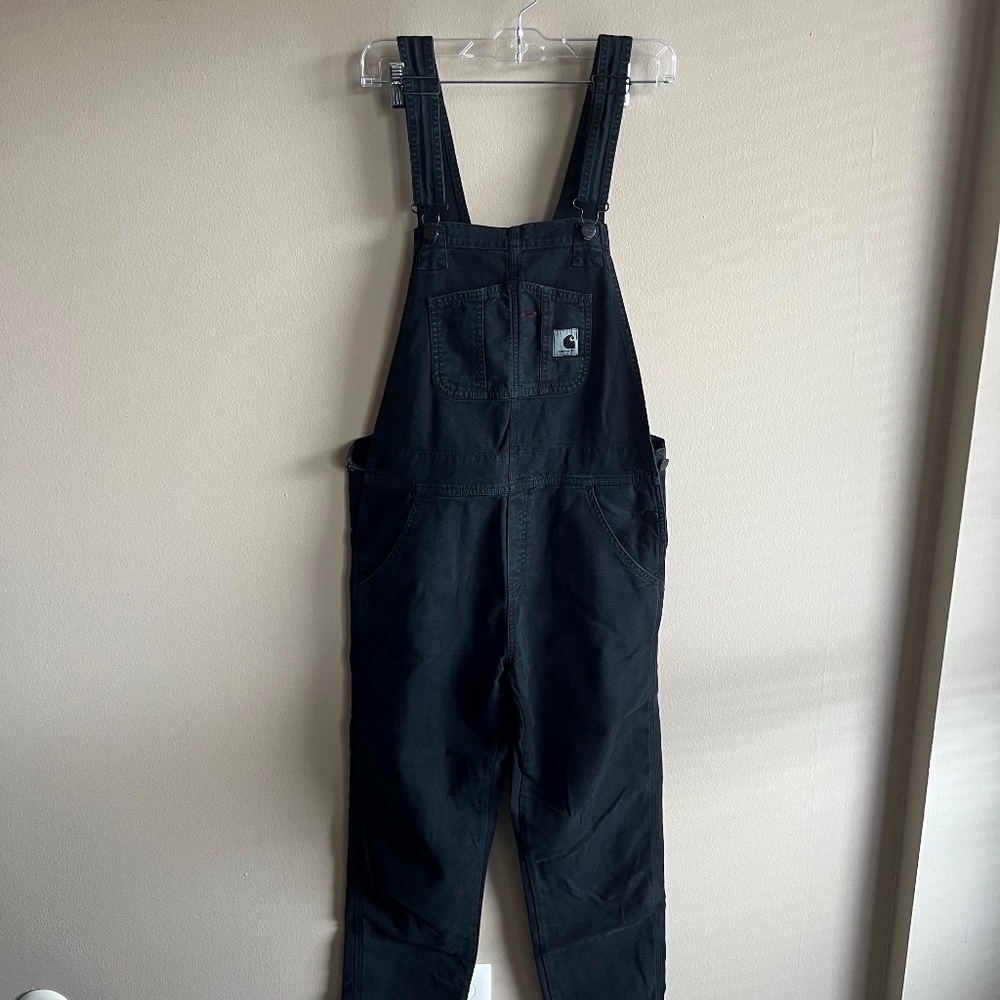 Carhartt WIP Black Denim Bib Overalls